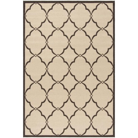 Safavieh 9 x 12 ft. Beach House Power Loomed Rectangle Area Rug Creme & Brown BHS125U-9